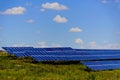 Solar panels under a blue sky Royalty Free Stock Photo