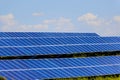 Solar panels under a blue sky Royalty Free Stock Photo