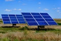 Solar panels under a blue sky Royalty Free Stock Photo
