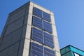 Solar panels on vertical surface Royalty Free Stock Photo