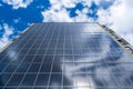 Solar panels on the wall of a multi-storey building. Renewable solar energy Royalty Free Stock Photo