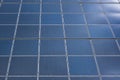 Solar panels on the wall of a multi-storey building. Renewable solar energy Royalty Free Stock Photo