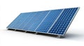 Solar Panels on White Background Generative AI Royalty Free Stock Photo