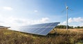 Solar panels and wind turbine Royalty Free Stock Photo