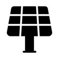 Solar pannel glyph flat vector icon Royalty Free Stock Photo