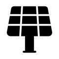 Solar pannel glyph flat vector icon