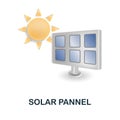 Solar Pannel icon. 3d illustration from ecology and energy collection. Creative Solar Pannel 3d icon for web design