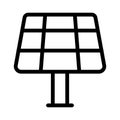 Solar pannel thin line vector icon Royalty Free Stock Photo
