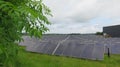 Solar pannels at district heating plant Royalty Free Stock Photo