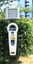 Solar parking meter Royalty Free Stock Photo
