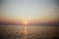 Sunset of the Mediterranean sea Mahmutlar, photos from the pier Royalty Free Stock Photo