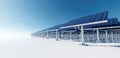 Solar photovoltaic panels array system Royalty Free Stock Photo