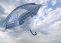 Solar photovoltaic umbrella Royalty Free Stock Photo