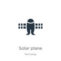 Solar plane icon vector. Trendy flat solar plane icon from technology collection isolated on white background. Vector illustration Royalty Free Stock Photo