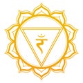 Solar Plexus Chakra Vector Illustration Royalty Free Stock Photo