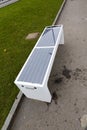 Solar power bench with USB ports