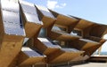 Solar power display building at Barcelona Beach. Spain
