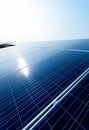 Solar power for electric renewable energy from the sun Royalty Free Stock Photo