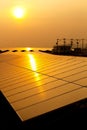 Solar power for electric renewable energy from the sun Royalty Free Stock Photo