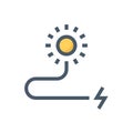 Solar power energy vector icon design. 48x48 pixel perfect and editable stroke.