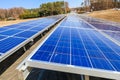 Solar power panels ,Photovoltaic modules for innovation green energy for life Royalty Free Stock Photo