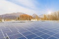 Solar power panels ,Photovoltaic modules for innovation green energy for life Royalty Free Stock Photo