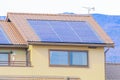 Solar power panels on the roof , Photovoltaic modules for innovation green energy for life Royalty Free Stock Photo