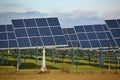 Solar power plant in nature on a mountain background, Royalty Free Stock Photo