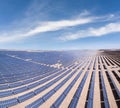 Solar power plants panorama Royalty Free Stock Photo