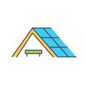 Solar power purchase agreements RGB color icon