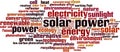 Solar power word cloud Royalty Free Stock Photo