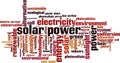 Solar power word cloud Royalty Free Stock Photo