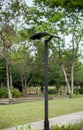 Solar-powered lantern post Royalty Free Stock Photo