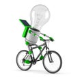 Solar powered light bulb robot - cycling