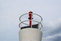 solar powered Lighthouse, solar battery in the beacon Royalty Free Stock Photo