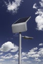 Solar powered street light on a lamp post Royalty Free Stock Photo