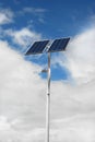 Solar powered street light Royalty Free Stock Photo