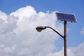 Solar powered street light pole, San Jose, California Royalty Free Stock Photo