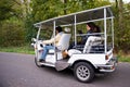 Solar powered tuc tuc on the road