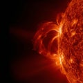 Solar Prominences Erupting from Sun Surface in Deep Space Royalty Free Stock Photo