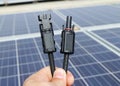 Solar PV Connectors Royalty Free Stock Photo