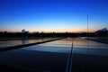 Solar PV Rooftop Beautiful Clear and Dawn Sky Royalty Free Stock Photo