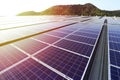 Solar PV Rooftop Beautiful Sunlight Royalty Free Stock Photo