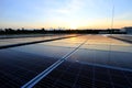 Solar PV Rooftop Beautiful Sunset Sky