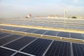 Solar PV Rooftop with Technician Royalty Free Stock Photo