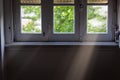 Solar rays coming through the window Royalty Free Stock Photo