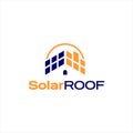 Solar Roof Energy Abstract House Logo Royalty Free Stock Photo