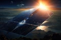 solar sail concept art in a futuristic setting