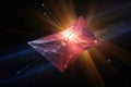 solar sail satellite catching sunlight in space