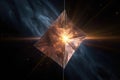 solar sail satellite catching sunlight in space